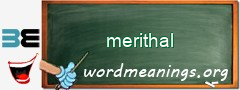 WordMeaning blackboard for merithal